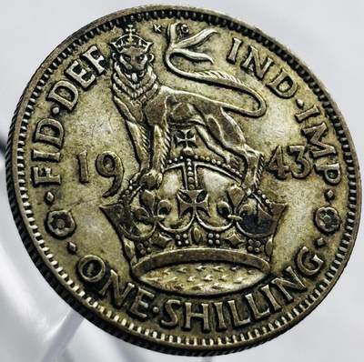文馨钱币收藏第 267 场，长期接收代拍品 - 1943 年英国乔治六世 1 先令银币