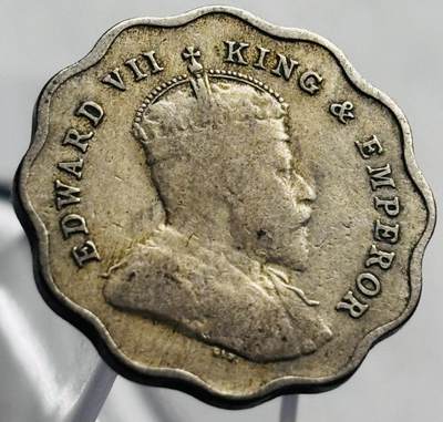 文馨钱币收藏第 267 场，长期接收代拍品 - 少见 1910 年英属印度皇帝爱德华七世末年 1 安娜