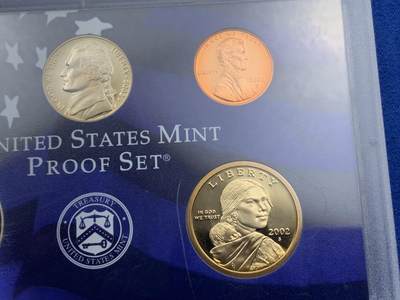 《竞宝斋》第409场 周日，周一，2场连拍 （全场包邮） 美国2002年精制套币