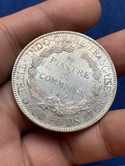 《竞宝斋》第409场 周日，周一，2场连拍 （全场包邮） 法属印支1928年坐洋1皮亚斯特银币