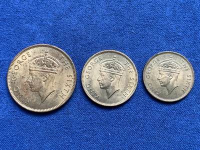 《竞宝斋》第409场 周日，周一，2场连拍 （全场包邮） 三枚一组 英属牙买加1950-1952年乔治六世