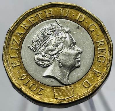 文馨钱币收藏第 267 场，长期接收代拍品 - 好品 2016 年英国 1 磅双色币