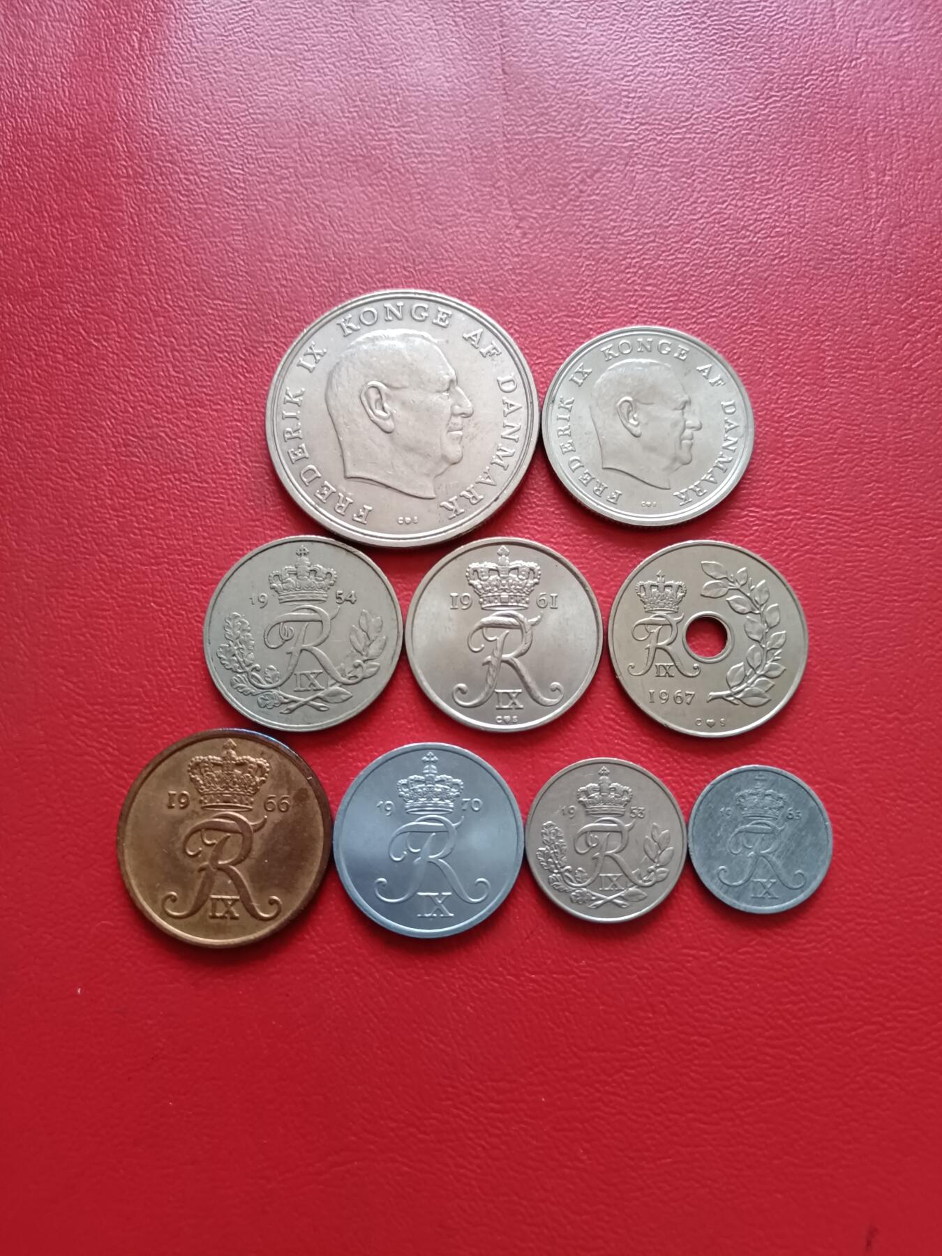 【云涧收藏】第五十四场 丹麦1954年～1970年9枚套