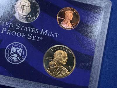 《竞宝斋》第409场 周日，周一，2场连拍 （全场包邮） 美国2007年精制套币