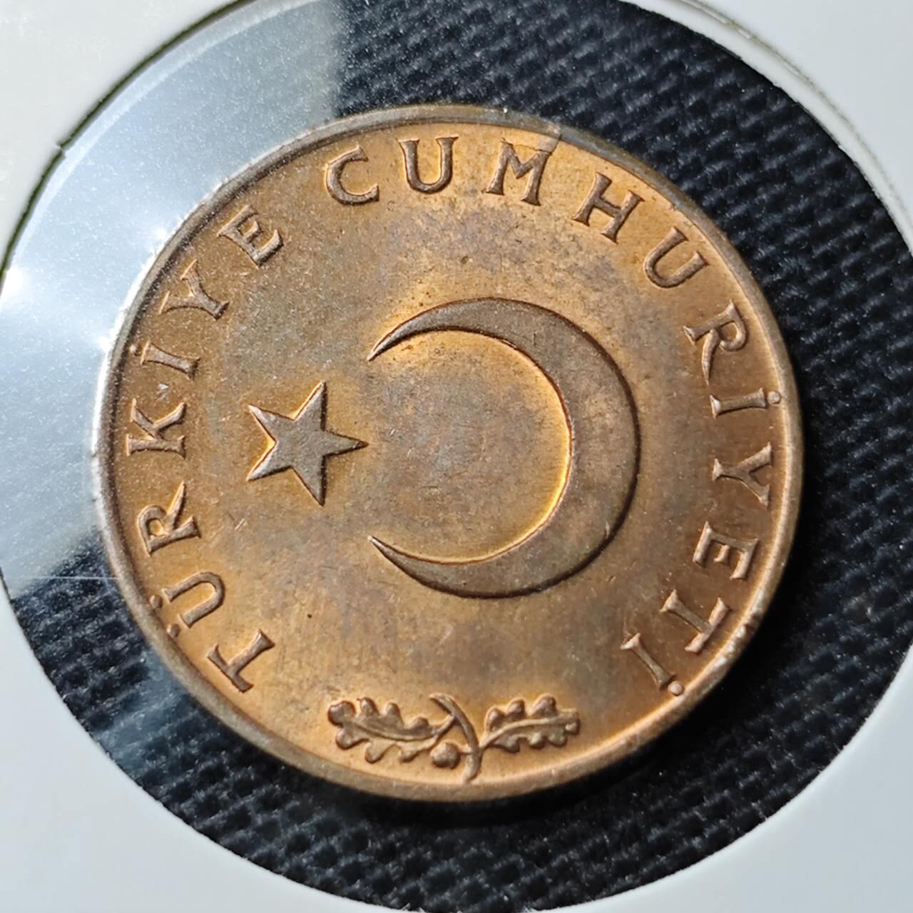 KK钱币收藏小铺 第326期 2月预留时间 周末发货 1971土耳其10库鲁 铜币