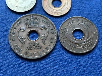 《竞宝斋》第409场 周日，周一，2场连拍 （全场包邮） 四枚一组 英属东非1955-1963年伊丽莎白二世