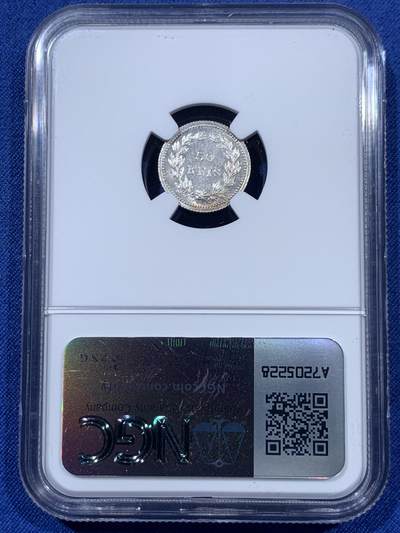 《竞宝斋》第409场 周日，周一，2场连拍 （全场包邮） NGC MS63 葡萄牙1893年卡洛斯一世50R银币