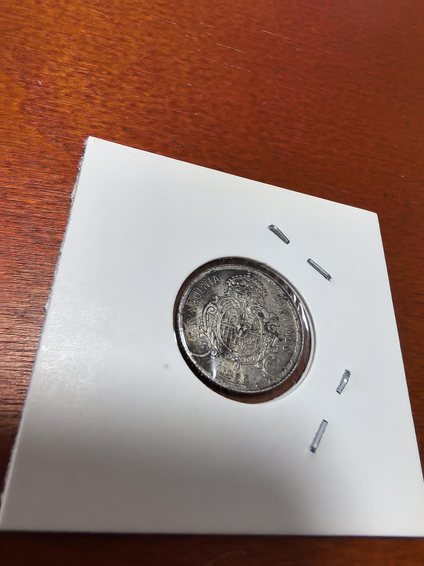 长老汇蛇年精选第三十七场拍卖 1926西班牙阿方索十三世50分银币，2.5克835银