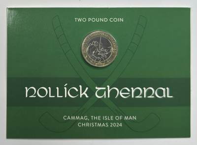 S&S Numismatic世界钱币-拍卖 第113期  - 马恩岛2024年 圣诞节 2英镑双色纪念币官方卡币