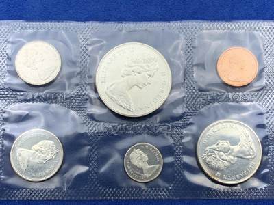 《竞宝斋》第409场 周日，周一，2场连拍 （全场包邮） 加拿大1965年类精致套币