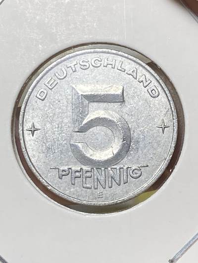 2025年第八十场(总第一百零六场）外国好品散币(免佣金) 稀少难得厂标–民主德国1952年5芬尼(E标，穆尔登胡滕造)