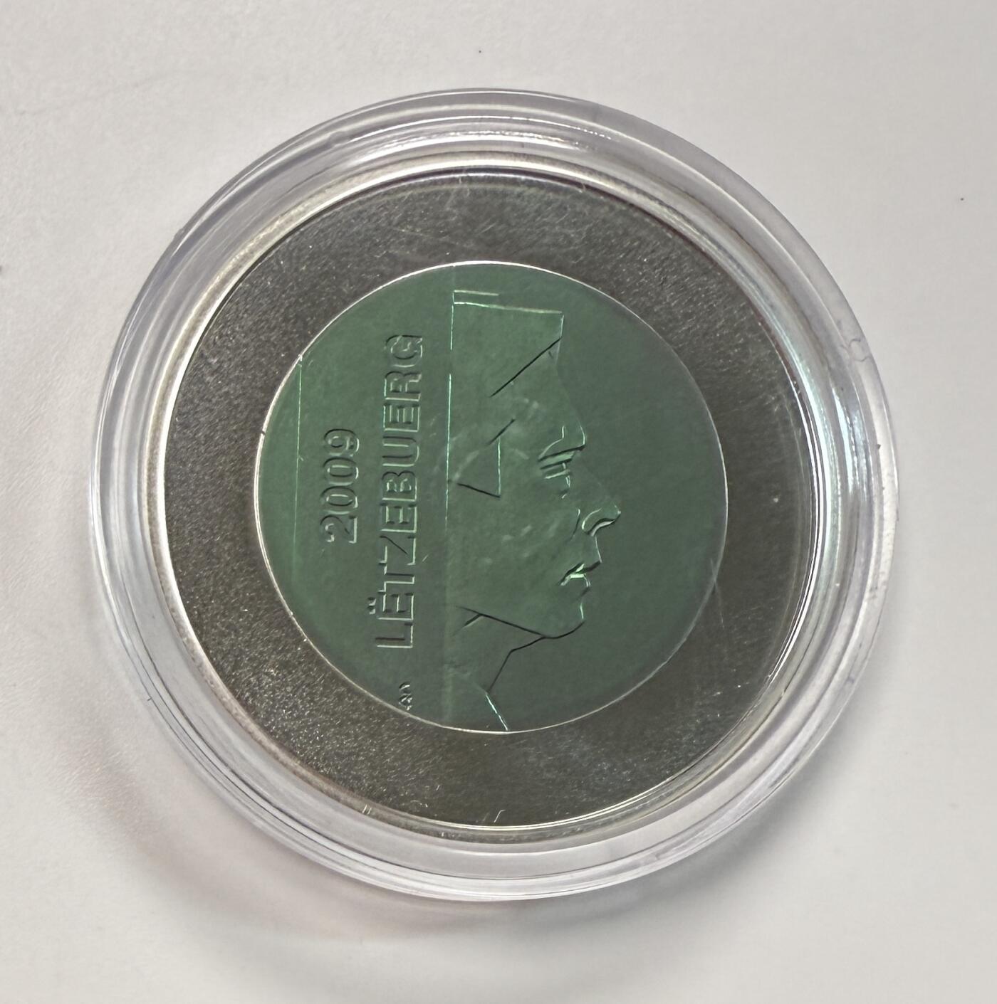 S&S Numismatic世界钱币-拍卖 第113期  卢森堡2009年 城堡系列-维安登城堡 5欧元银+铌双色精制纪念币官方卡币