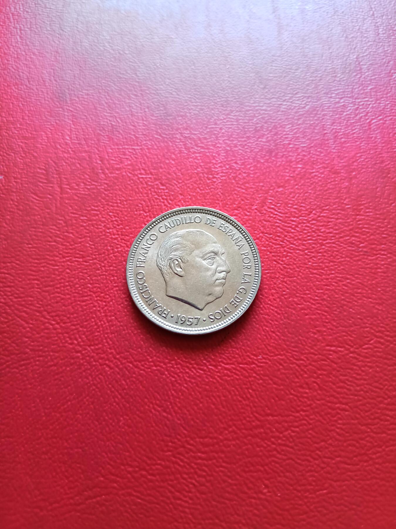 【云涧收藏】第五十四场 西班牙弗朗哥5比塞塔，BU