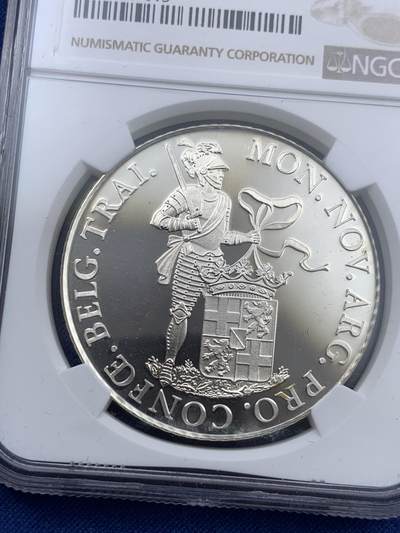 《竞宝斋》第409场 周日，周一，2场连拍 （全场包邮） NGC PF69UC 荷兰1989年乌特勒支站人武士1杜卡特复刻银币（荷兰皇家造币厂官方重铸每年都有发行，1989为首年版，盒证齐全，冠军分品相）