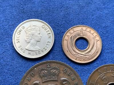 《竞宝斋》第409场 周日，周一，2场连拍 （全场包邮） 四枚一组 英属东非1955-1963年伊丽莎白二世