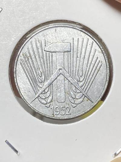 2025年第八十场(总第一百零六场）外国好品散币(免佣金) 稀少难得厂标–民主德国1952年5芬尼(E标，穆尔登胡滕造)