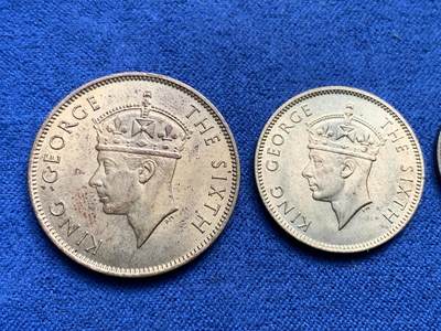 《竞宝斋》第409场 周日，周一，2场连拍 （全场包邮） 三枚一组 英属牙买加1950-1952年乔治六世