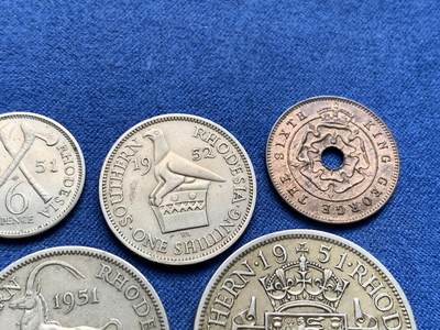 《竞宝斋》第409场 周日，周一，2场连拍 （全场包邮） 七枚一组 英属南罗德西亚1951-1952年乔治六世