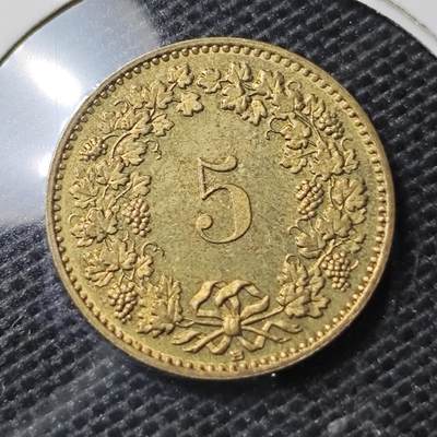 KK钱币收藏小铺 第326期 2月预留时间 周末发货 - 1987瑞士5分 