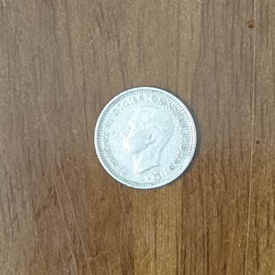 澳大利亚1940年乔治六世6世3便士银币1.39克 - 澳大利亚1940年乔治六世6世3便士银币1.39克
