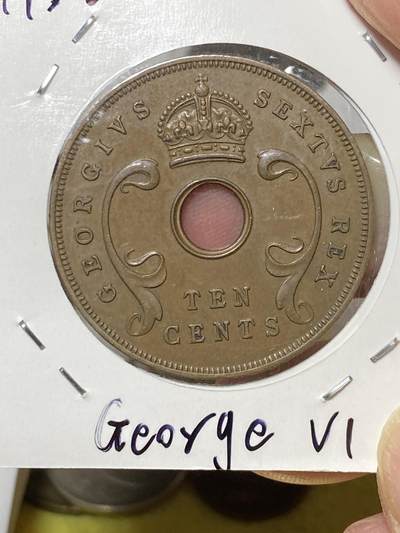 2025年第八十场(总第一百零六场）外国好品散币(免佣金) - 少见好品–英属东非1952年10分(乔治六世第三版，关门年)