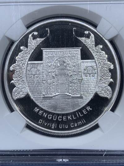 《竞宝斋》第409场 周日，周一，2场连拍 （全场包邮） NGC PF69UC 土耳其2024年 孟古耶克之家 20里拉精制纪念银币（带证书，限量发行3千枚，克重1盎司，925银，币径38.61MM，精工细繁雕刻）