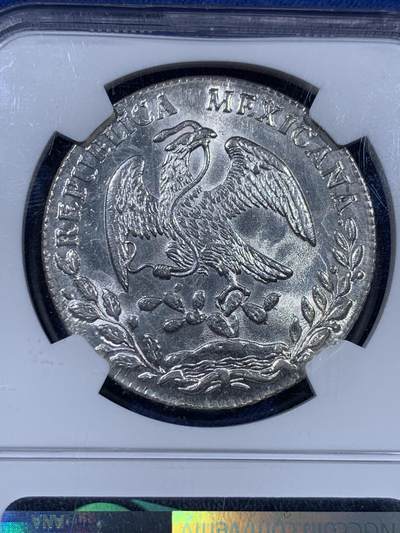 《竞宝斋》第409场 周日，周一，2场连拍 （全场包邮） NGC MS63 墨西哥 1876 CA MM 鹰洋 8瑞尔 高分极少，亚军分，同分3，更高分2。