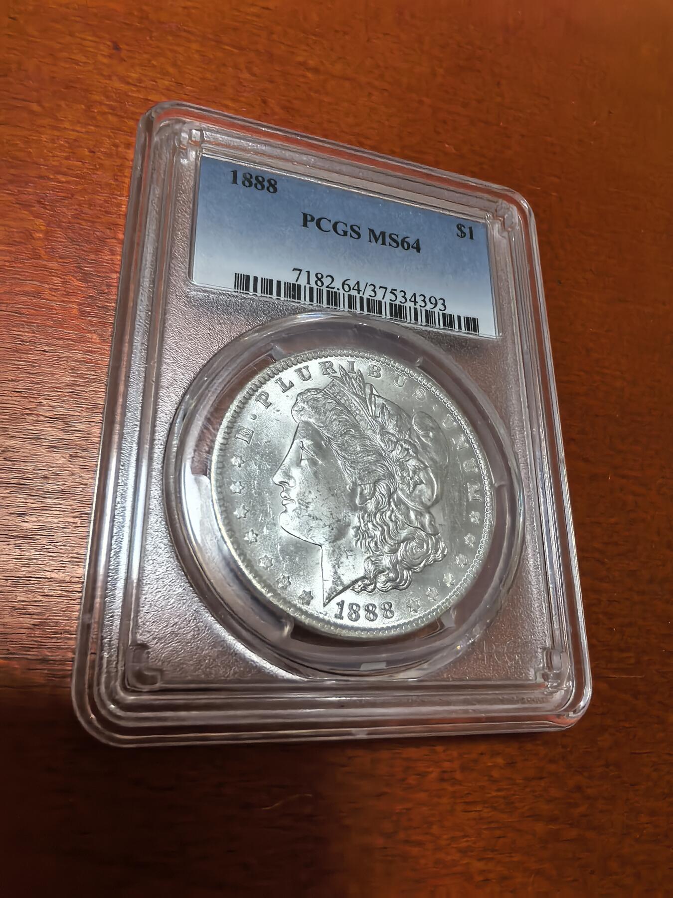 长老汇蛇年精选第三十七场拍卖 1888美国摩根1美元银币，PCGS MS64，高分可藏