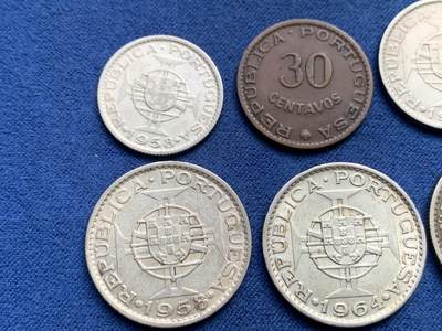 《竞宝斋》第409场 周日，周一，2场连拍 （全场包邮） 七枚一组 葡属东帝汶1958-1964年 含3枚银币