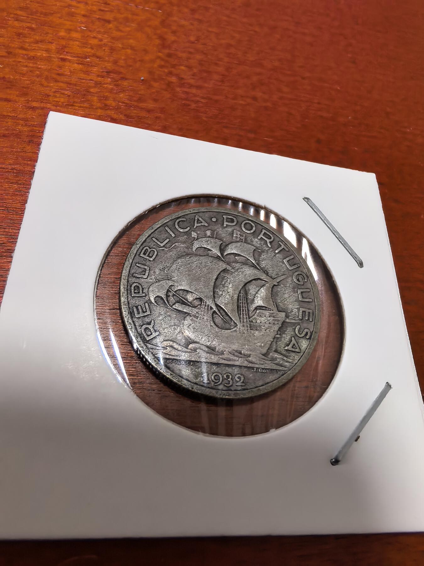 长老汇蛇年精选第三十七场拍卖 1932葡萄牙帆船5埃斯库多斯银币