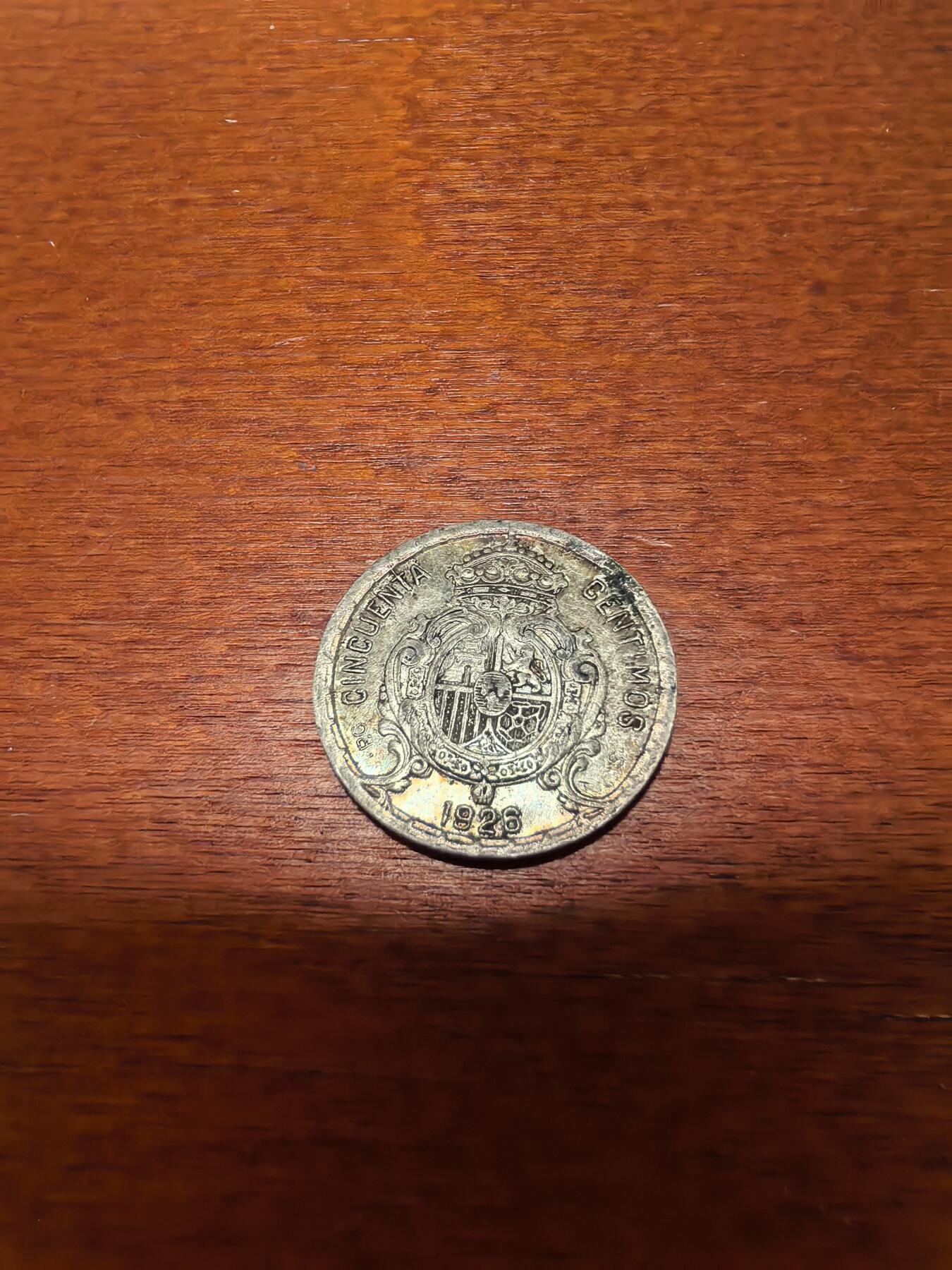 长老汇蛇年精选第三十七场拍卖 1926西班牙阿方索十三世50分银币，2.5克835银