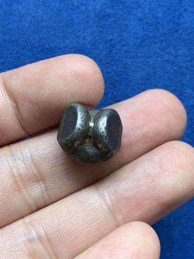 《竞宝斋》第409场 周日，周一，2场连拍 （全场包邮） 泰国18世纪子弹银屁股锭 1泰铢 15g 拉玛四世/五世