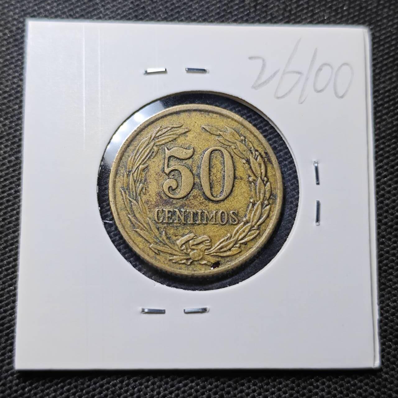 KK钱币收藏小铺 第326期 2月预留时间 周末发货  1951巴拉圭50分 铜币