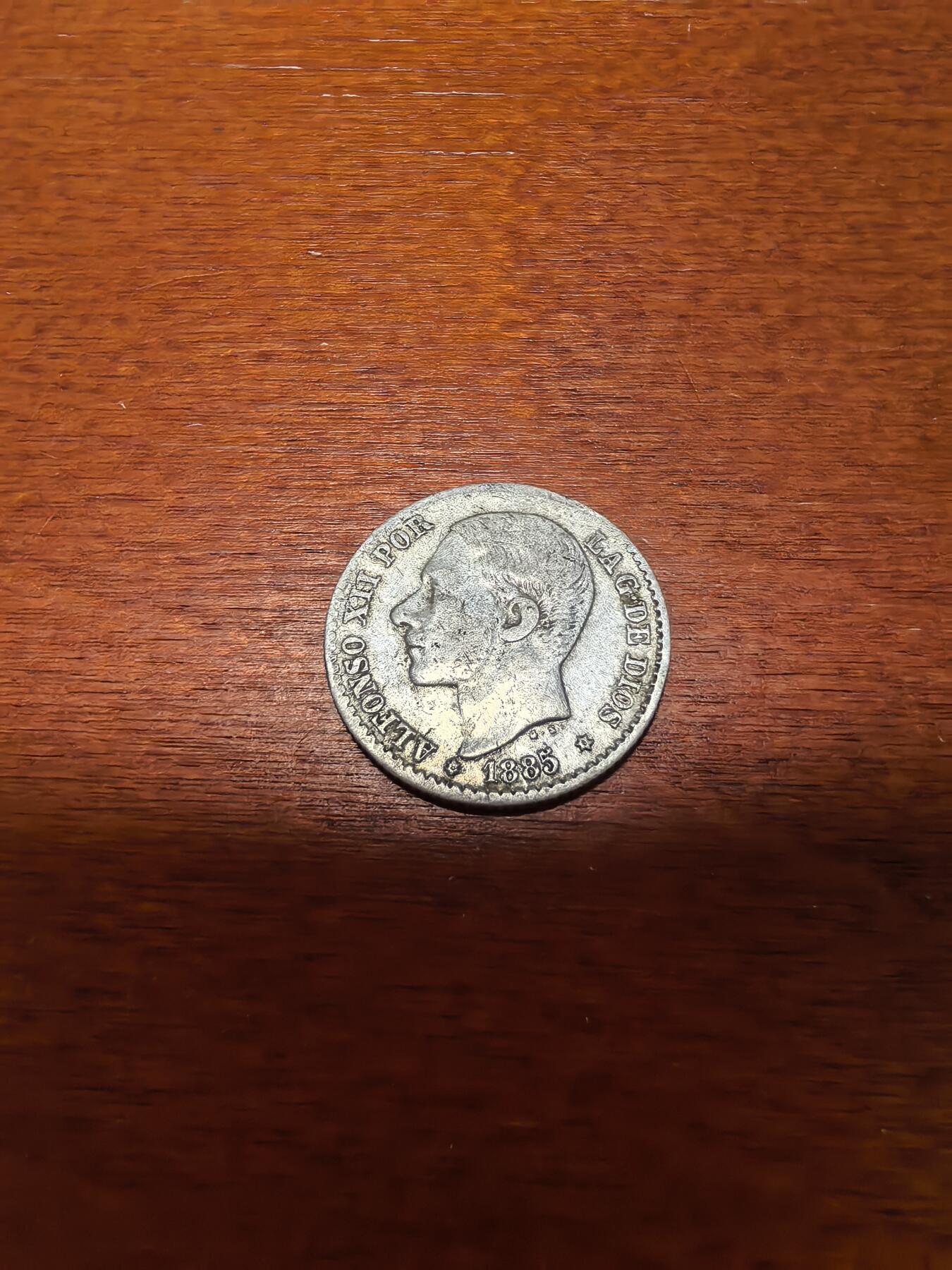 长老汇蛇年精选第三十七场拍卖 1885西班牙阿方索十二世50分银币，2.5克835银，不到150万枚（2）