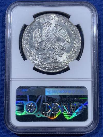 《竞宝斋》第409场 周日，周一，2场连拍 （全场包邮） NGC MS63 墨西哥 1876 CA MM 鹰洋 8瑞尔 高分极少，亚军分，同分3，更高分2。