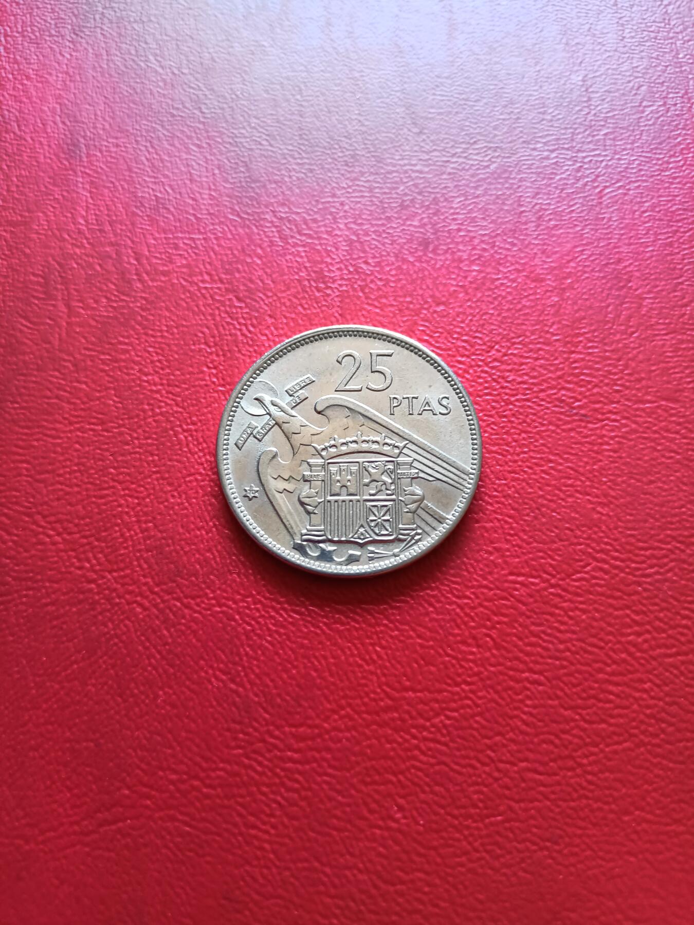 【云涧收藏】第五十四场 西班牙弗朗哥25比塞塔，BU