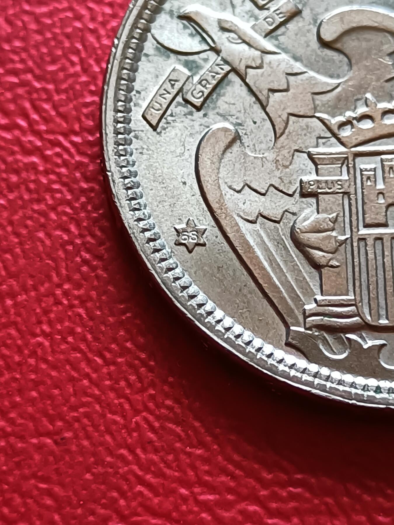 【云涧收藏】第五十四场 西班牙弗朗哥50比塞塔，UNC