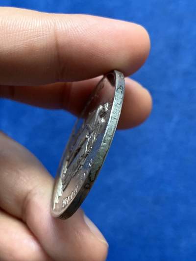 《竞宝斋》第409场 周日，周一，2场连拍 （全场包邮） 法国1879年结婚纪念大银章 24.9克 39.3mm