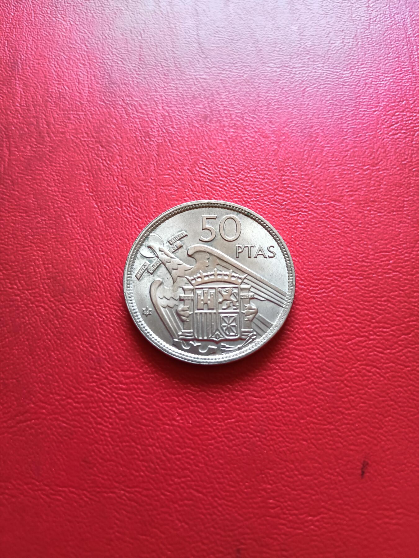 【云涧收藏】第五十四场 西班牙弗朗哥50比塞塔，UNC