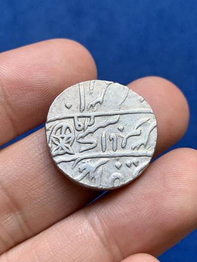 《竞宝斋》第409场 周日，周一，2场连拍 （全场包邮） 英属孟加拉一卢比打制银币