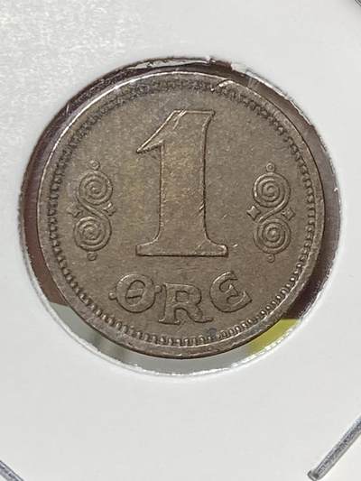 2025年第八十场(总第一百零六场）外国好品散币(免佣金) 稀少好品–丹麦🇩🇰1913年1欧尔(克里斯蒂安十世初期，第一版首发年)
