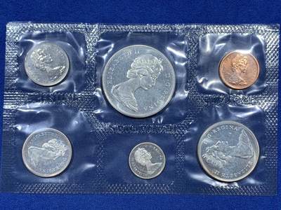 《竞宝斋》第409场 周日，周一，2场连拍 （全场包邮） 加拿大1965年类精致套币