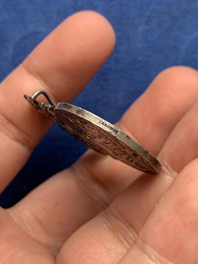 《竞宝斋》第409场 周日，周一，2场连拍 （全场包邮） 法国内务部颁发奉献镀银铜章 12.4克 27.7*43.3mm