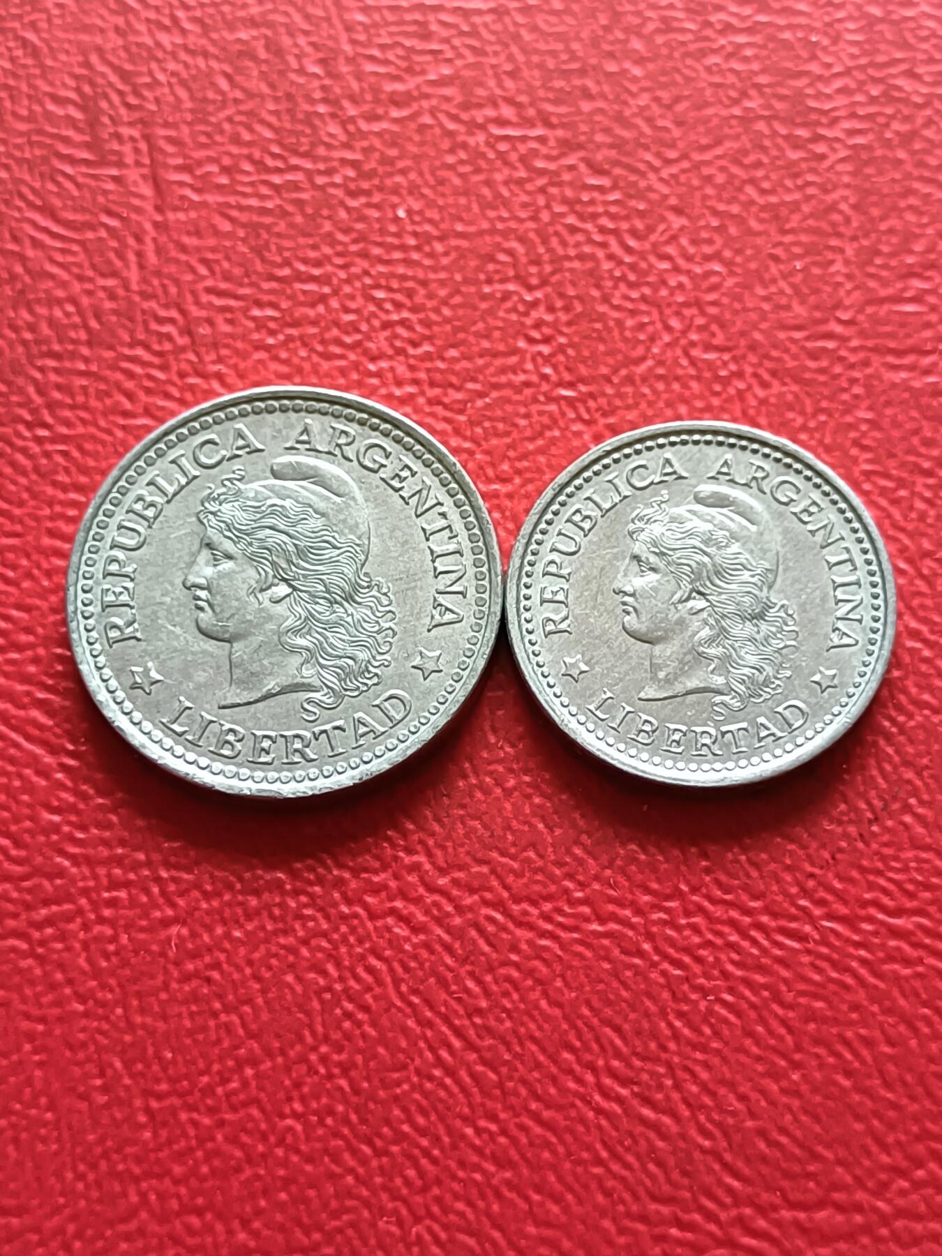 【云涧收藏】第五十四场 阿根廷1970年1、5分铝币2枚