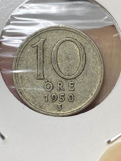 2025年第八十场(总第一百零六场）外国好品散币(免佣金) 瑞典🇸🇪1950年10欧尔银币(古斯塔夫五世时期，第三版关门年，TS标)