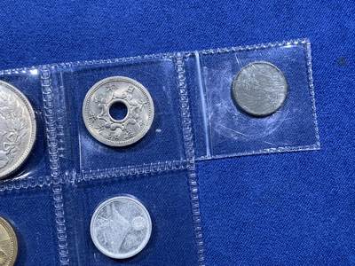 《竞宝斋》第409场 周日，周一，2场连拍 （全场包邮） 日本明治~昭和辅币一组 整体状态不错，含一枚旭日五十钱银币，正面淡彩转光，背面包浆