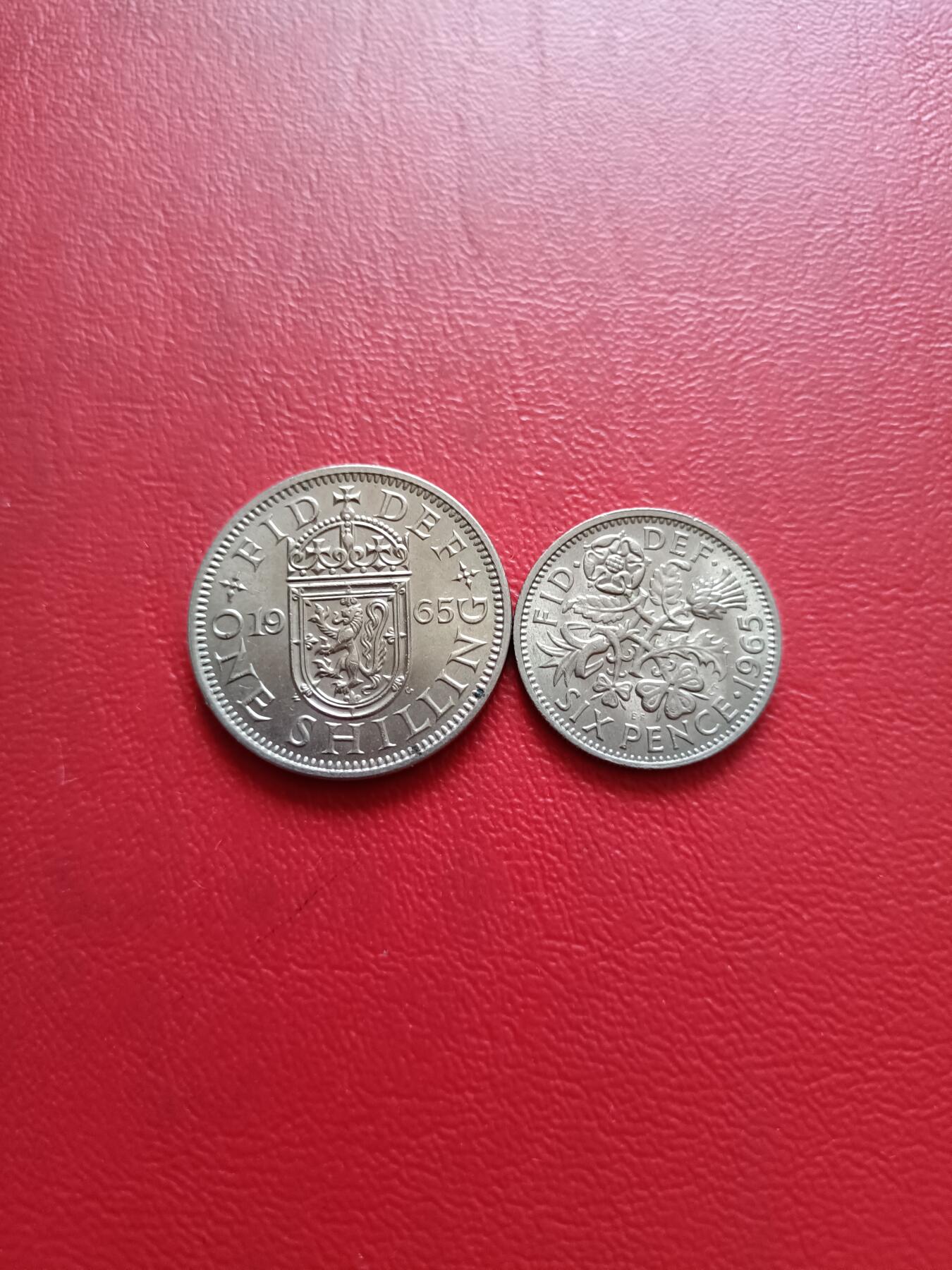 【云涧收藏】第五十四场 英国1965年6便士、1先令2枚