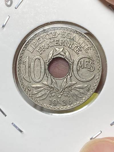 2025年第八十场(总第一百零六场）外国好品散币(免佣金) - 法国🇫🇷1936年10生丁(铜镍材质版，末期年份)