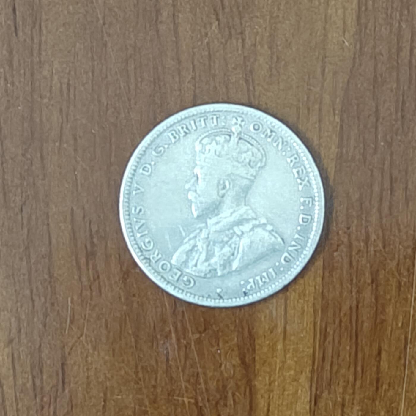 澳大利亚1931年1先令 乔治五世 银币 5.65g/23.5mm