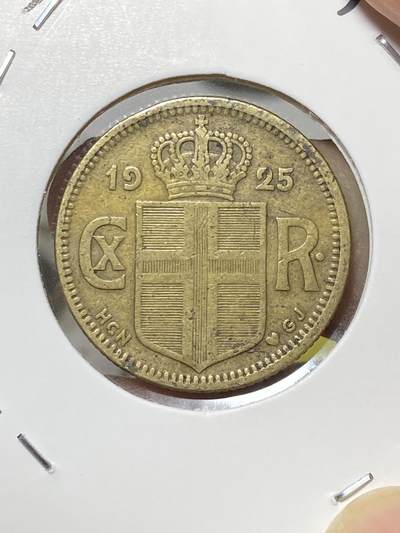 2025年第八十场(总第一百零六场）外国好品散币(免佣金) 稀少版本–丹属冰岛王国1925年1克朗(克里斯蒂安十世时期，HCN; GJ版，仅发行一年)